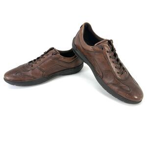 ECCO DK Men’s Brown Leather Casual Walking Lace Up Tie Oxfords Shoes Size EU 44